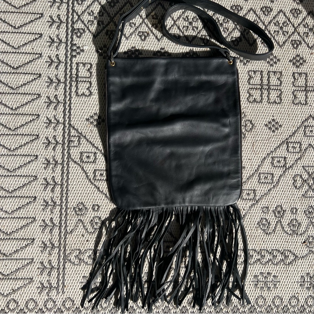 Zina Eva Fringe Leather Crossbody